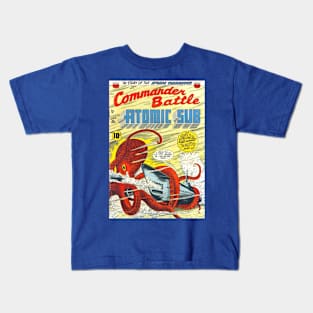 Giant Octopus vs Atomic Sub Comic Cover Kids T-Shirt